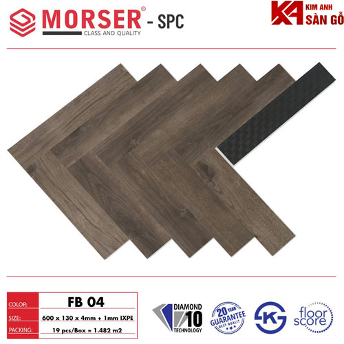 Sàn Nhựa Hèm Khóa Xương Cá MORSER FB-04
